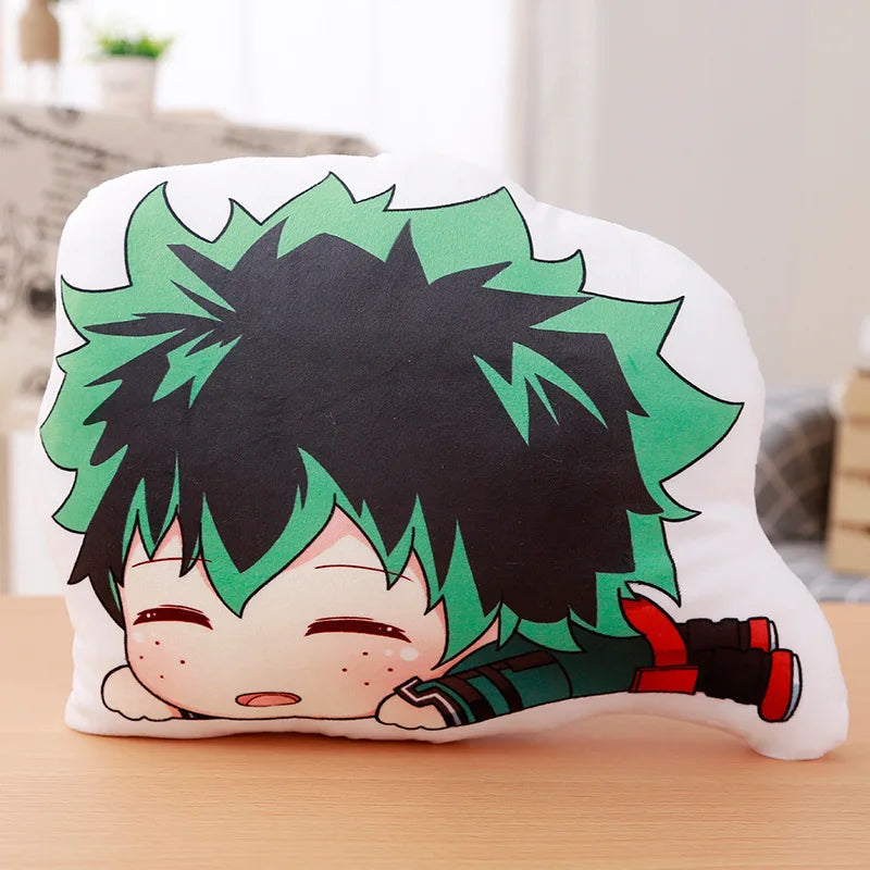 coussins peluche dessin animé my hero academia izuku bakugou shoto manga blanc noir rouges
