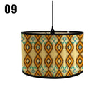 abat jour moderne fleur feuille tissu bambou ethnique floral opacité
