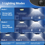 lampe solaire extérieure ip65 led noir moderne capteur mouvement autonomes