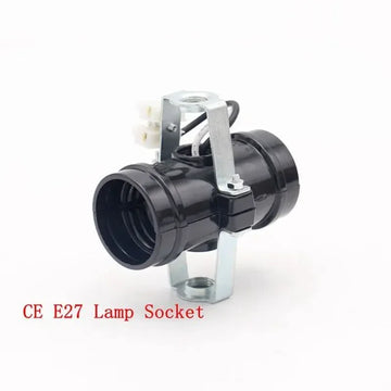 support lampe e27 noir argent fil électrique industrial têtes bases plastique métal galvanisé opaque