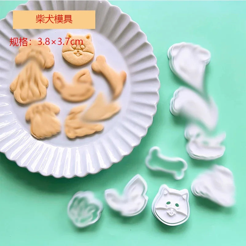 moule biscuits animaux chien chat patte os plastique imprimé decoratif cuisine