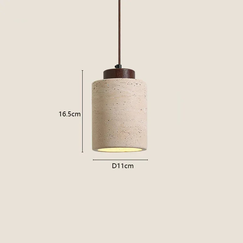 lampe suspendue moderne pierre texture granuleuse beige clair marron foncé éclairage salon chambre led