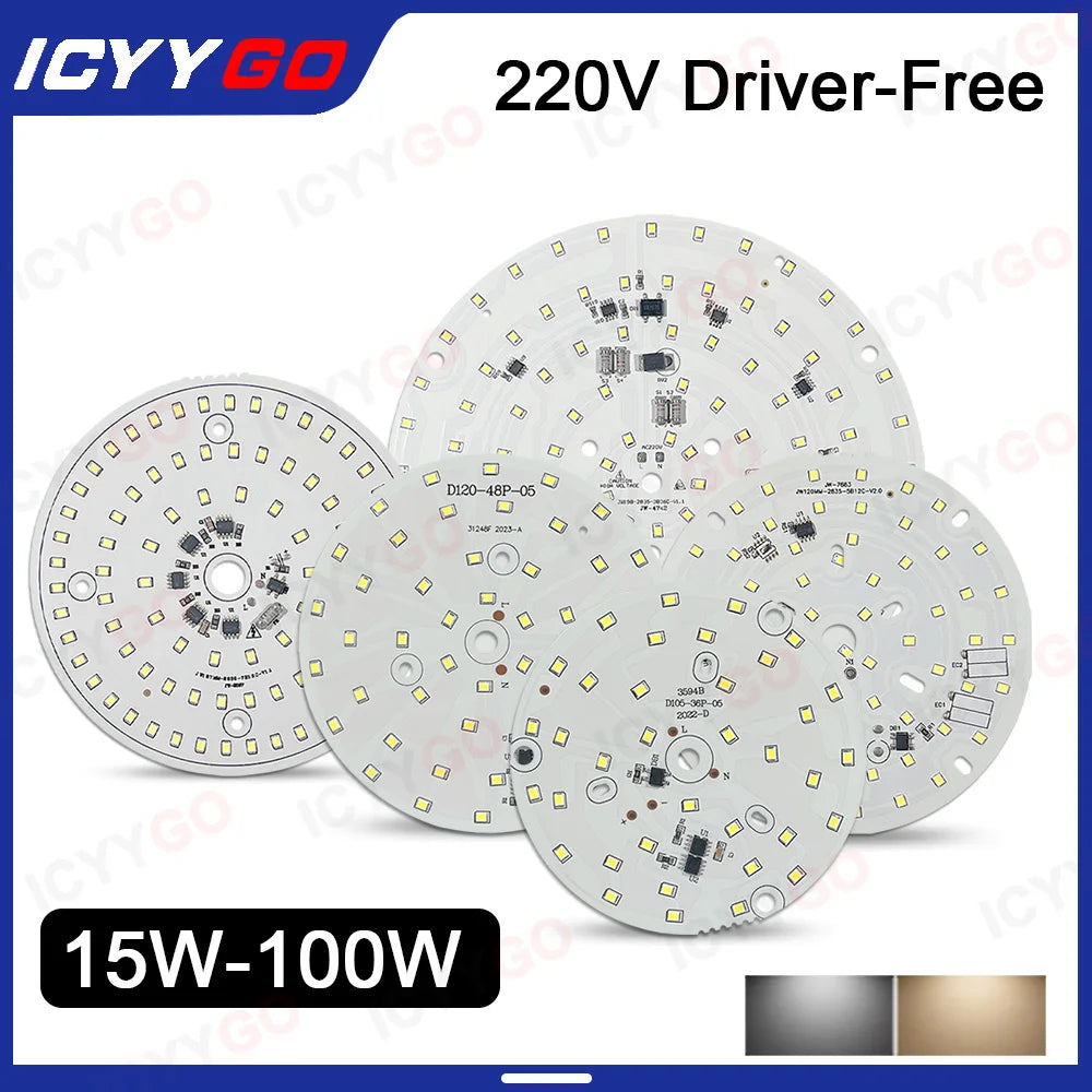 plaque led 100w 80w blanc moderne 198mm 160mm sans pilote smd2835 aluminium