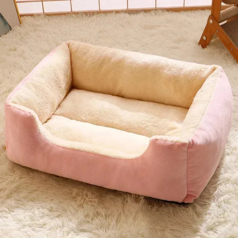 lit animaux velours doux gris beige rose confortable tamaño grande mediums pequeño