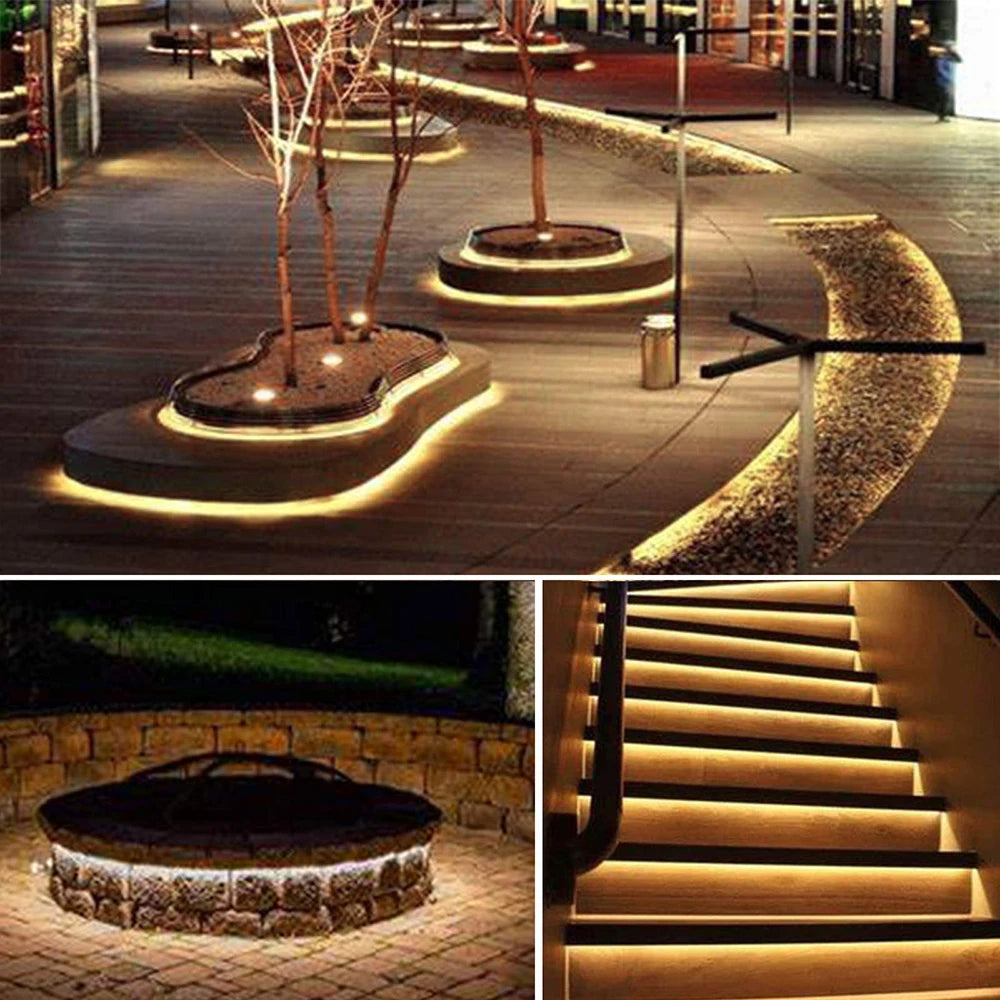 Détail des LED SMD2835 sur ruban solaire flexible