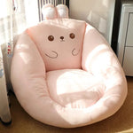 fauteuil enfant dessin animé bleu rose gris orange doux velours motifs animaux 35x45cm 40x55cm