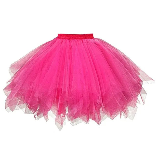 jupe tutu tulle rouge noir blanc vintage élastique dentelle junior mini translucide été femme