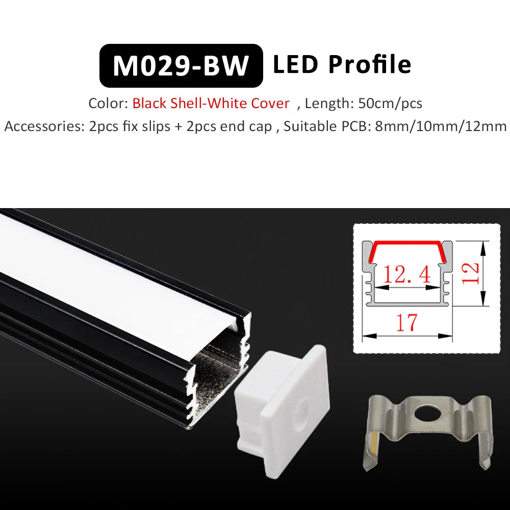 profil led noir blanc moderne 12v certification ul cem lvd rohs led ceiling profile