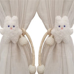 attache cordon fenêtre teddy bear mignon décoration maison tissu doux couleur beige marron clair