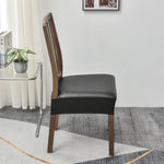 coussin chaise moderne noir uni imperméable adhésif lavable amovible polyester spandex cuisine banquet salon