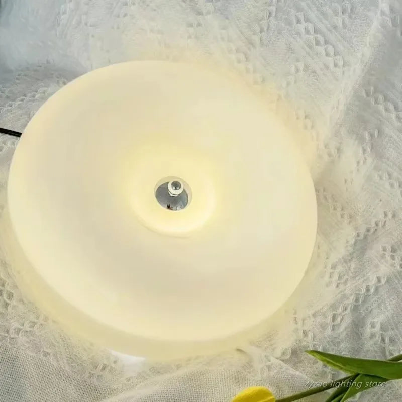 lampe moderne blanc beige verre fer facile éclairage quotidien télécommande led 32cm 40cm 46cm