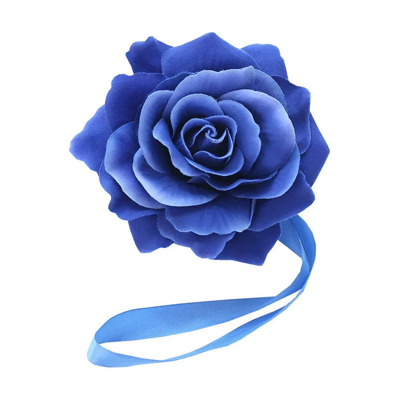 fleur artificielle bleu rose moderne adhésif ruban feuilles décoration murale