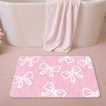 tapis bain moderne rose clair noir arcs blancs résistant absorption caoutchouc 40x60cm 50x80cm 60x90cm