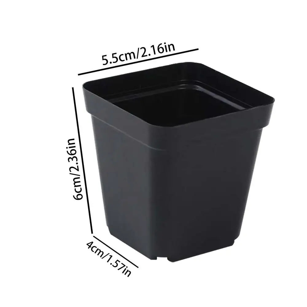 pots fleurs plastique noir modernes drainage différents jardinerie semis plantes