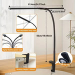 lampe led noir moderne réglable 5v couleurs 10 niveaux usb adaptable clip