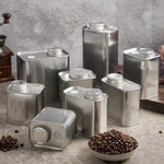boîtes scellées grande capacité argentées contemporaines lisses opaques rangement grains