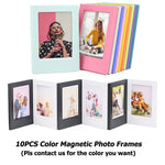 cadres photo magnétiques bleu clair rose noir blanc vert orange gris jaune modernes minimalistes