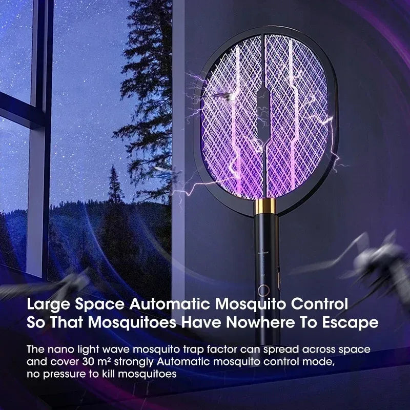 piège moustiques électrique moderne noir or uv transparent base support mural rechargeable usb