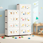 organisateur vêtements armoire tiroirs dessins animés ours lapins moderne blanc roulettes pliable chambre salon