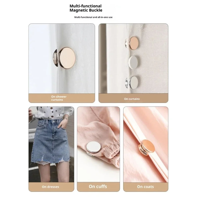 boucles magnétiques or noir blanc modernes 10 pièces métalliques brillantes