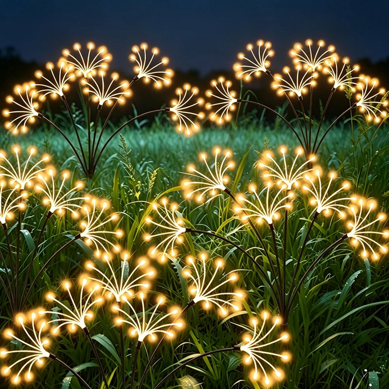 guirlande lumineuse solaire étoiles feuilles moderne blanc chaud multicoloreextérieur patio jardin allée