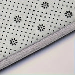 tapis cuisine gris clair points noirs moderne antidérapant absorbant huile