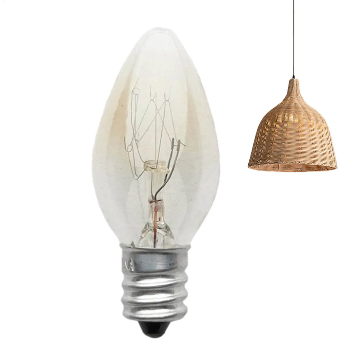 ampoule filament transparent nuit classique e12 doré 7w 10w vintage chambre salon
