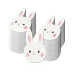 serviettes papier jetables forme lapin pâques printemps enfantins motifs visages lapins aquarelle festiveDecoration