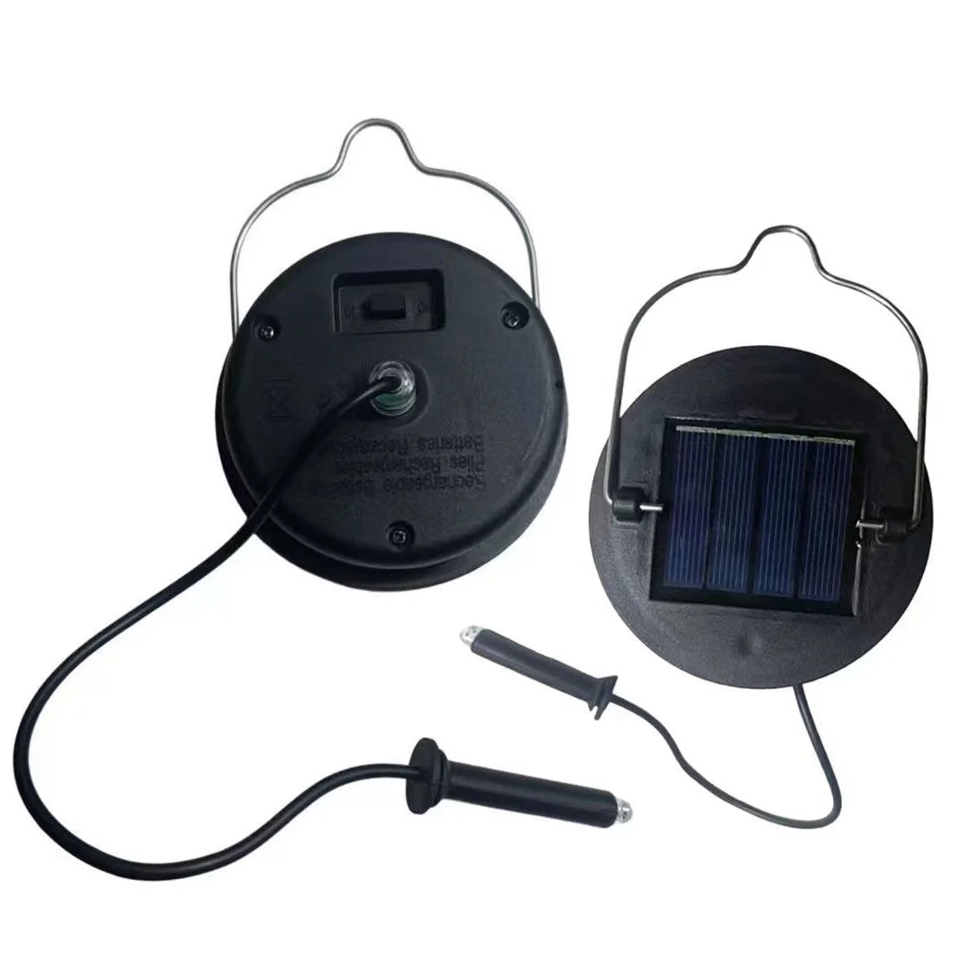 panneau solaire remplacement lampe deco exterieure noire jaune texture solaire led rechargeableextérieur