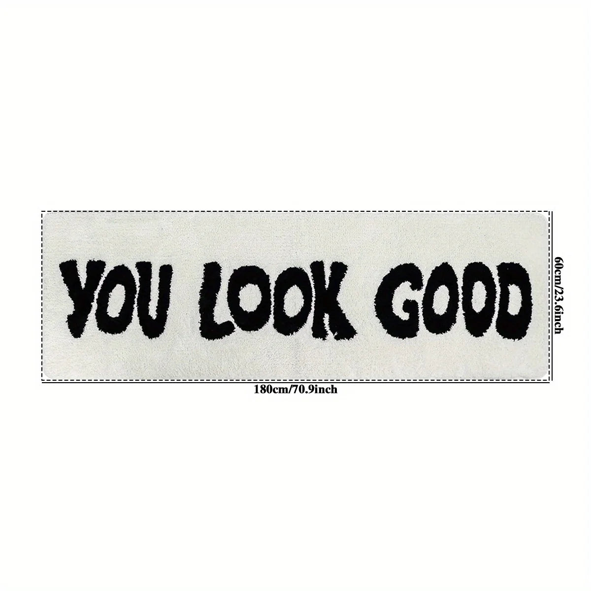 tapis orange moderne lettres blanches antidérapant polyester salle bain cuisine