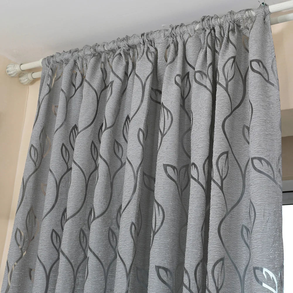 rideau jacquard gris moderne motif vagues polyester opacité inclusion bureauhôtelmaisoncafé