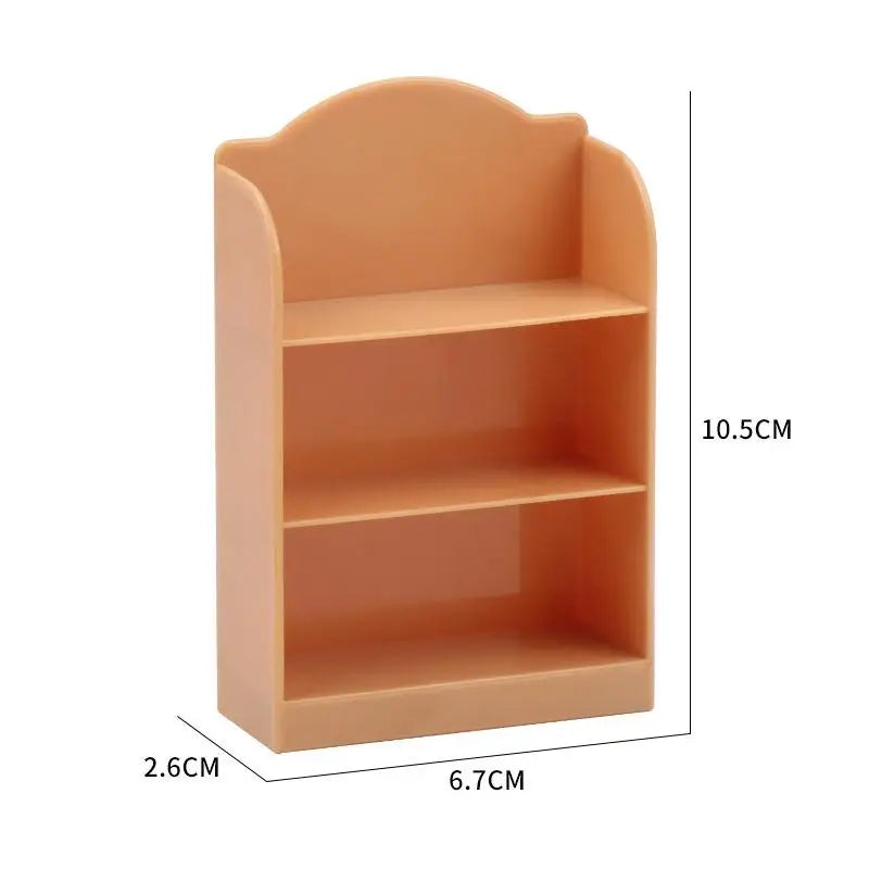 étagère miniature blanche rose beige pâtisseries motifs modernes plastique rangement maison poupée