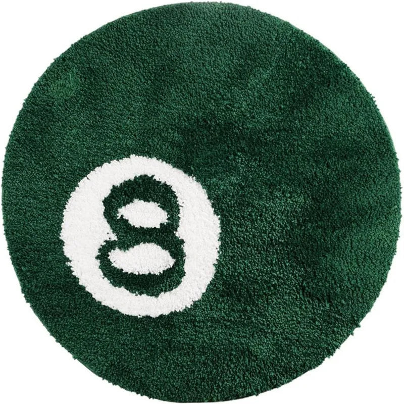 tapis rond damier rouge noir vert orange antidérapant imperméable polyester peluche épais moderne chambre
