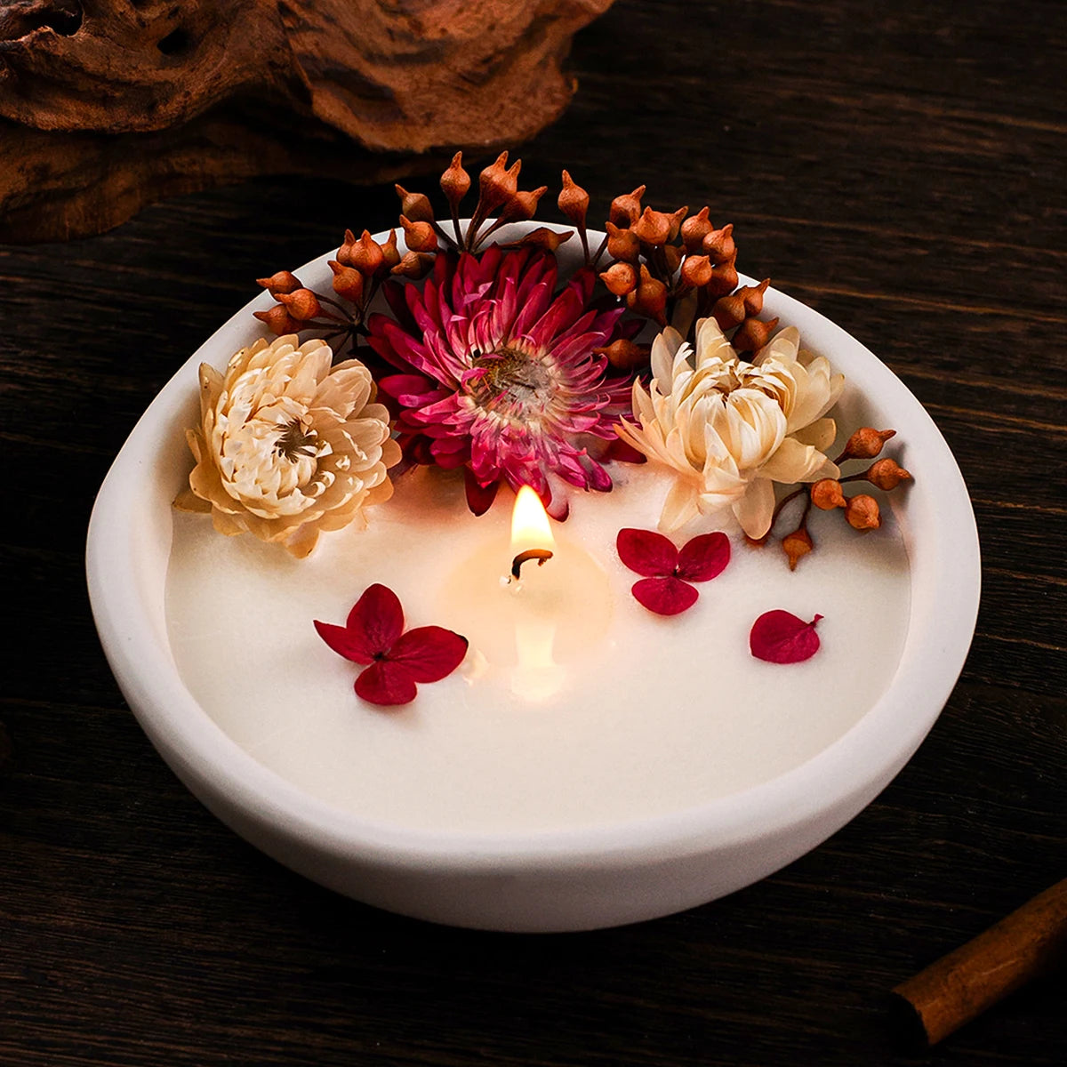 moule silicone diy bougie deco fleur seche bol pot succulente ornement boite rangement rustic