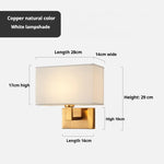 lampe murale moderne tissu beige vertical noir doréintérieur éclairage led fixée mur