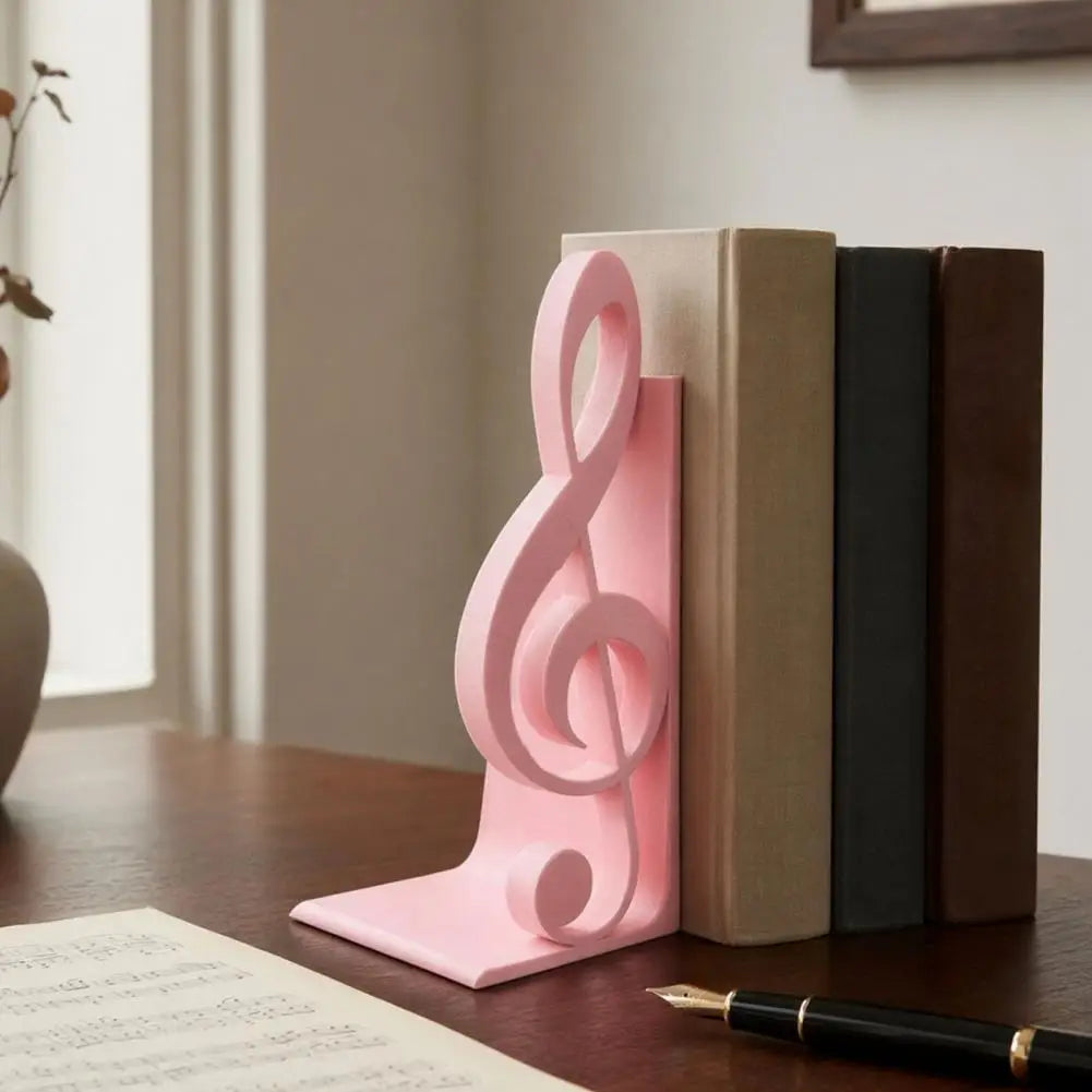 support livre clé sol blanc noir rose décoration musicale lisse uniforme
