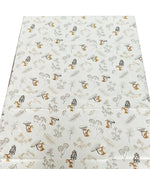 drap housse lit bébé coton motif oiseau étoile enfant chambre moderne blanc jaune gris