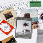 cartes postales vintage paysages citations statuettes beige gris vert blanc modernes 32 pièces