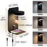 lampes murales modernes étagère usb blanc noir vert minimaliste