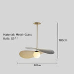 suspension lumineuse moderne or noir blanc ailes métalliques incurvées minimaliste chambre salon