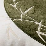 coussins brodés bambou blanc vert olive nordique contemporain décoration maison voiture