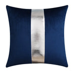 ensemble housses coussin noir rayures dorées velours luxe moderne taies oreiller décoratives