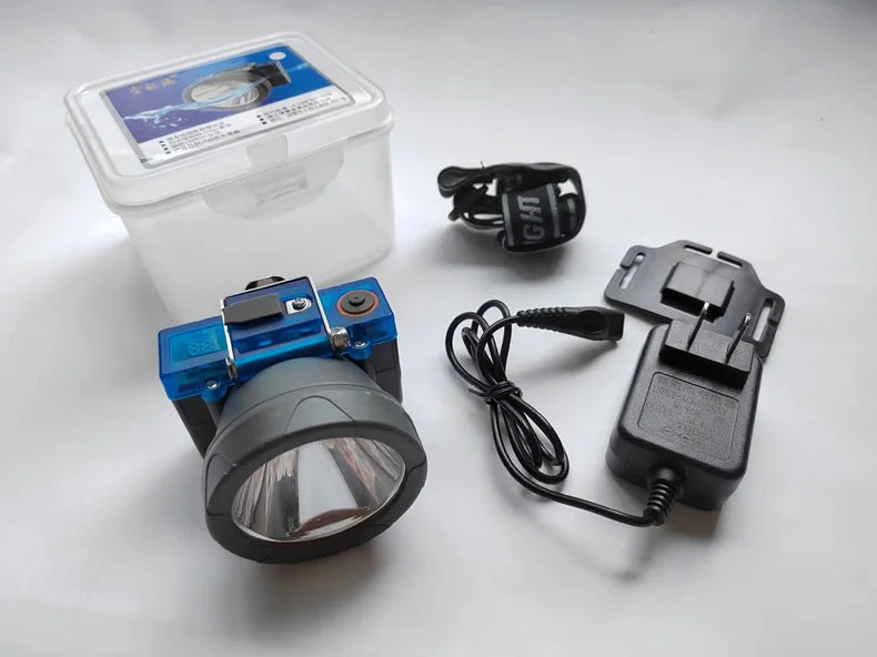 lampe torche bleu noir batterie 5200mAh chargeur ip68 clips moderne