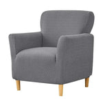 housse fauteuil moderne herringbone gris vert marron polyestère jacquard machine 80cm 90cm restaurant