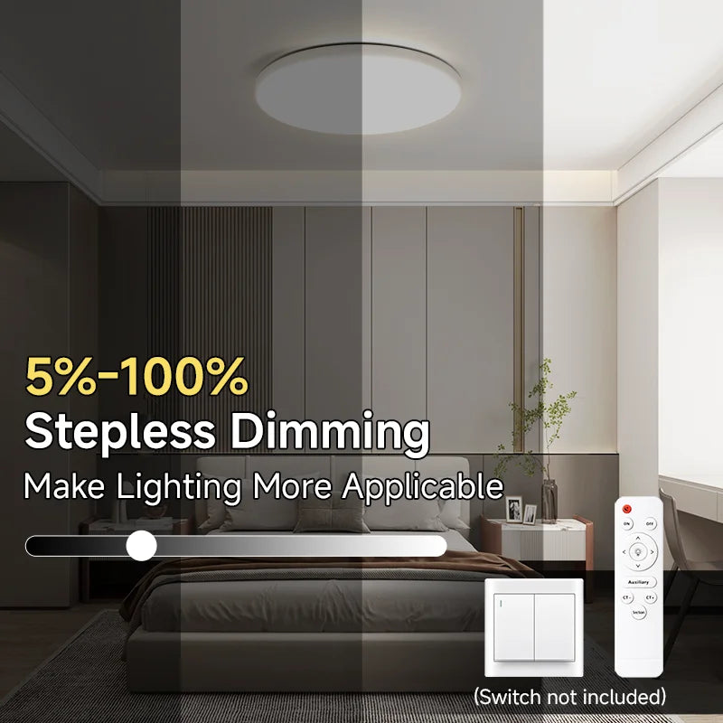 lampe led moderne télécommande 220v ip65 étanche noir blanc 37.5cm