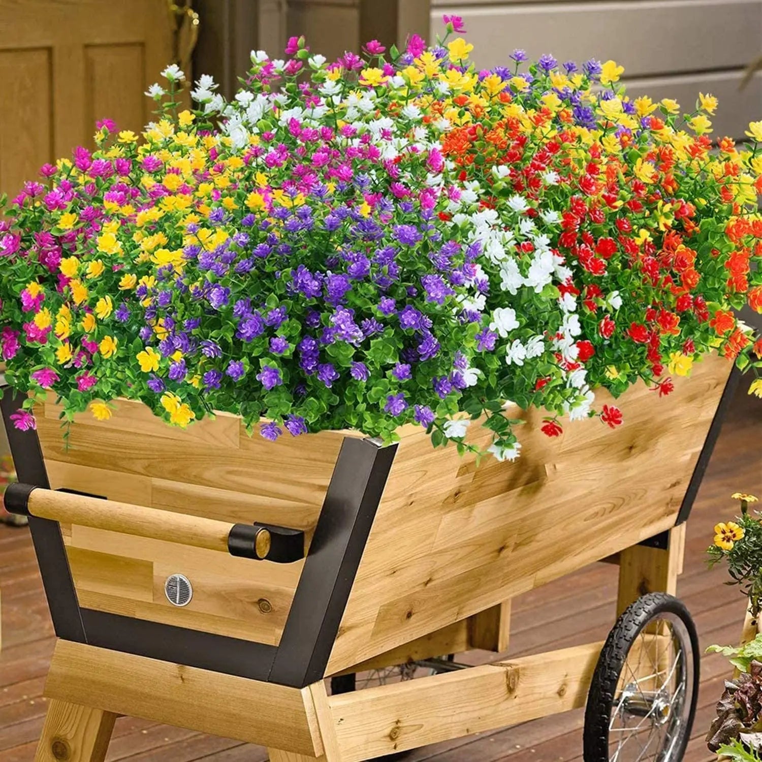 Lot de 5 fleurs artificielles lavande pour jardinière extérieur