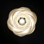 lampe suspendue moderne pvc blanc plissé opaque chambre coucher