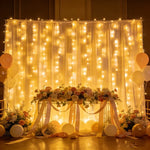 rideau lumineux led blanc chaud 600cm 300cm clips decoration noel moderne