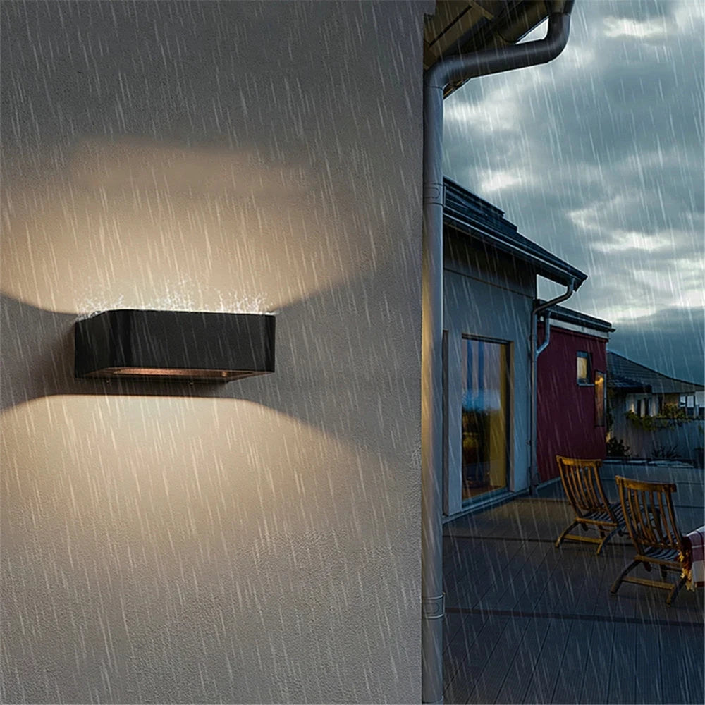 appliques murales modernes led noir gris hydrofuge murale éclairage maison 85265v