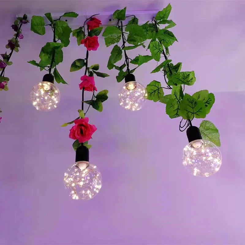 ampoules led décoratives transparentes rose fil cuivre lumière rvb éclairage intérieur féerique vintage 8cm